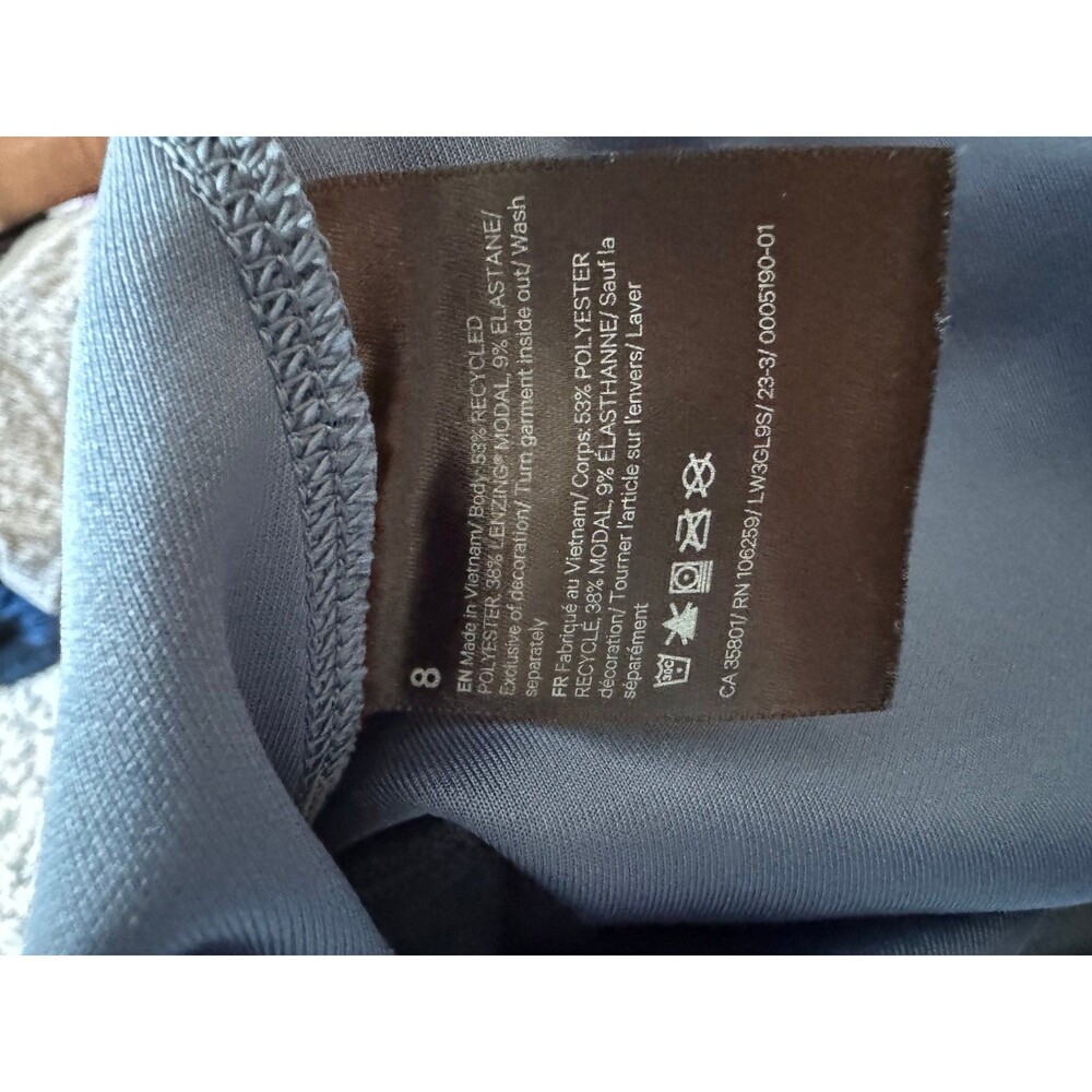 Lululemon All Yours Cropped Crew Sweatshirt Blue Size 8 - Picture 2 of 3